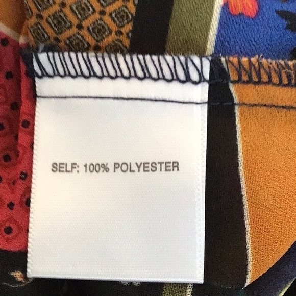 Rose & Olive lagenlook shear print button up 3/4 sleeve tunic/coverup 1X NWT - Picture 8 of 9